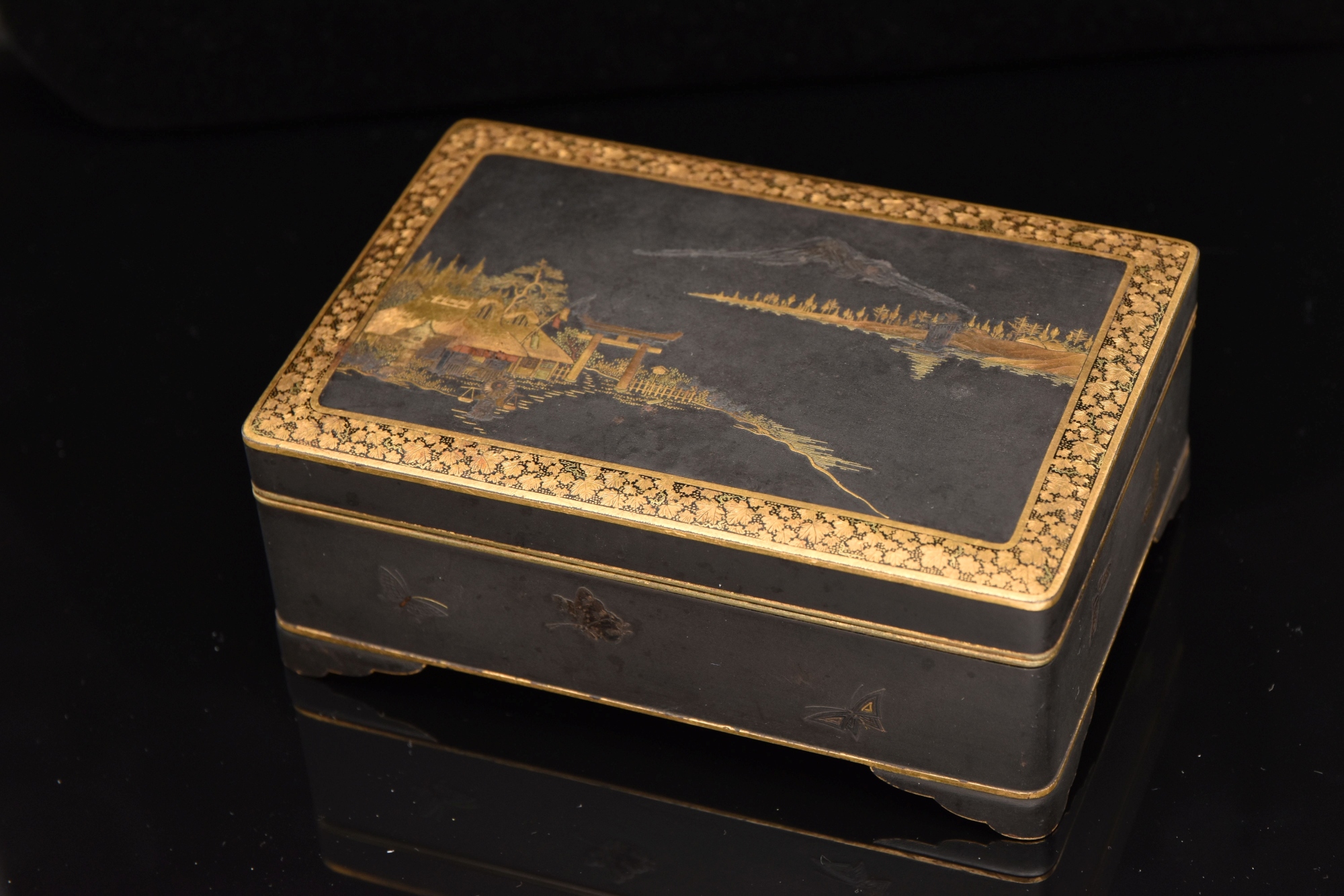 Japanese Shakudo Style Gilt Box Sold £560