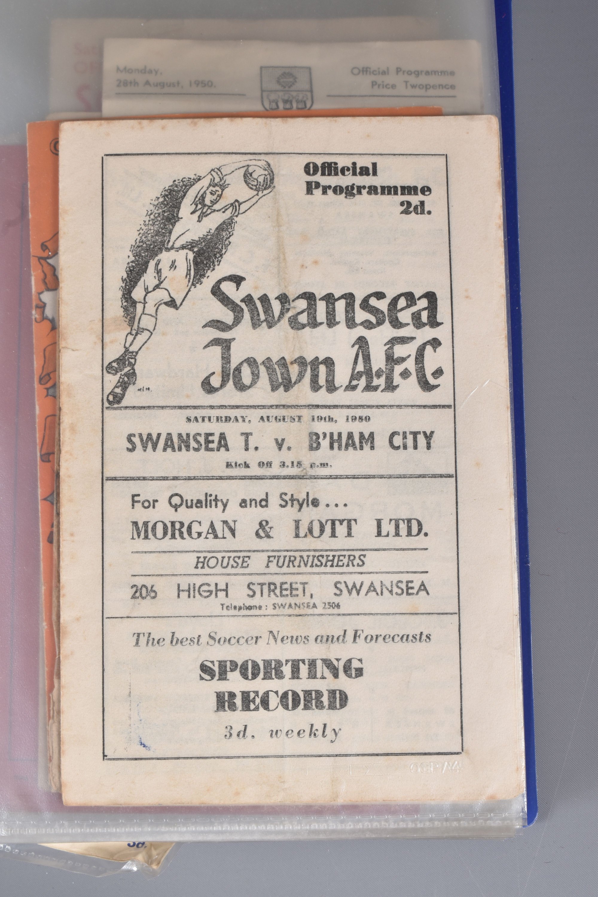 Swansea City Football Programmes 1950 To 1953 Sold £400 Web