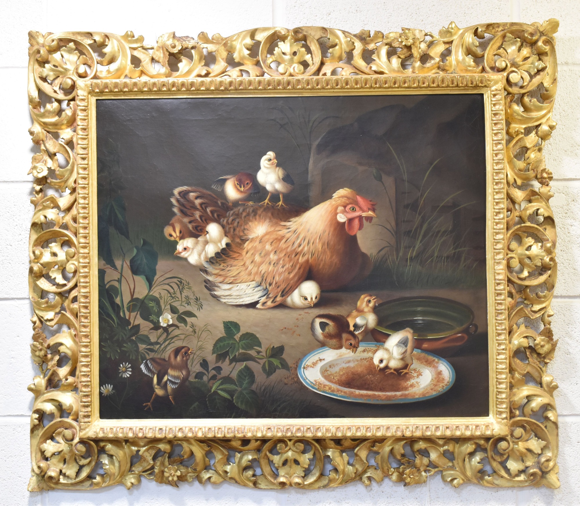 C19th Study Of A Hen And Chicks After Jacob Samuel Beck Sold £460