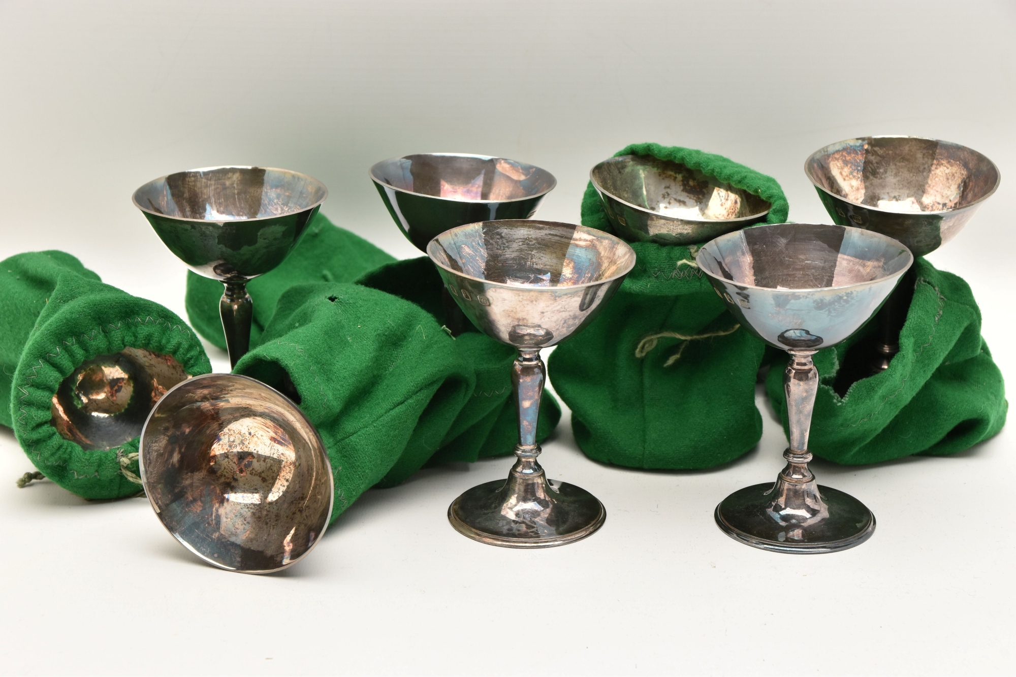 Eight Silver Goblets Sold £1,100