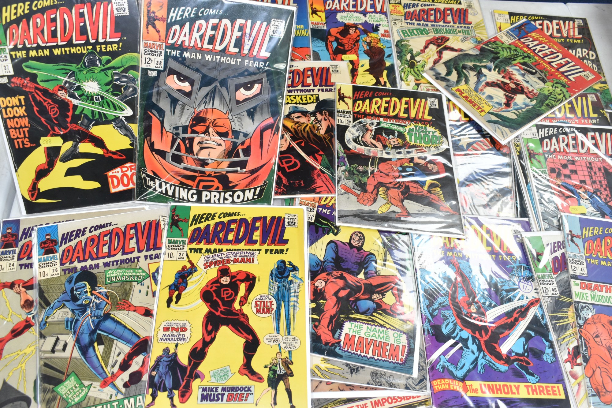 Collection Of Daredevil Marvel Comics Sold £400