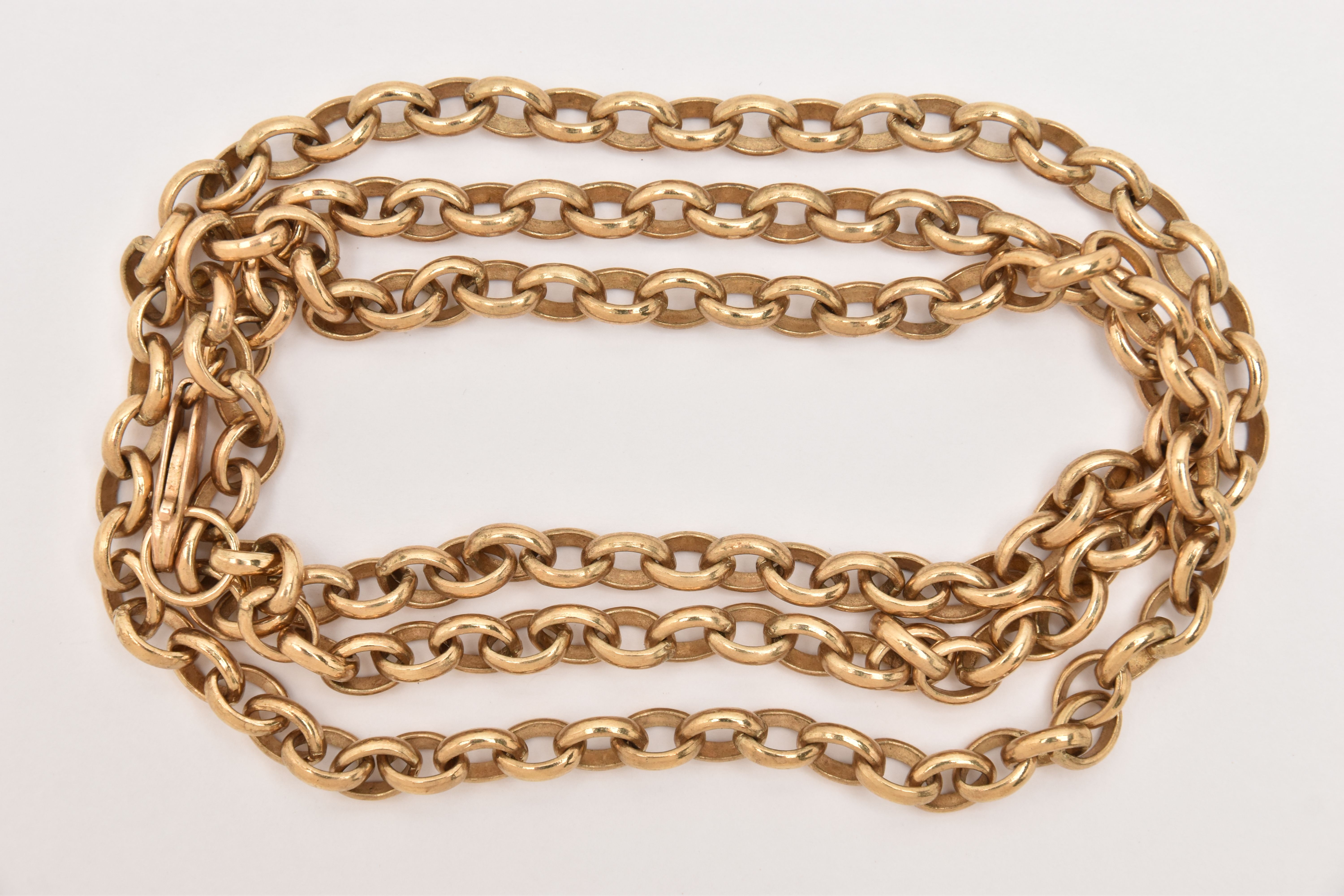 9Ct Gold Belcher Link Chain Necklace Sold £1,500