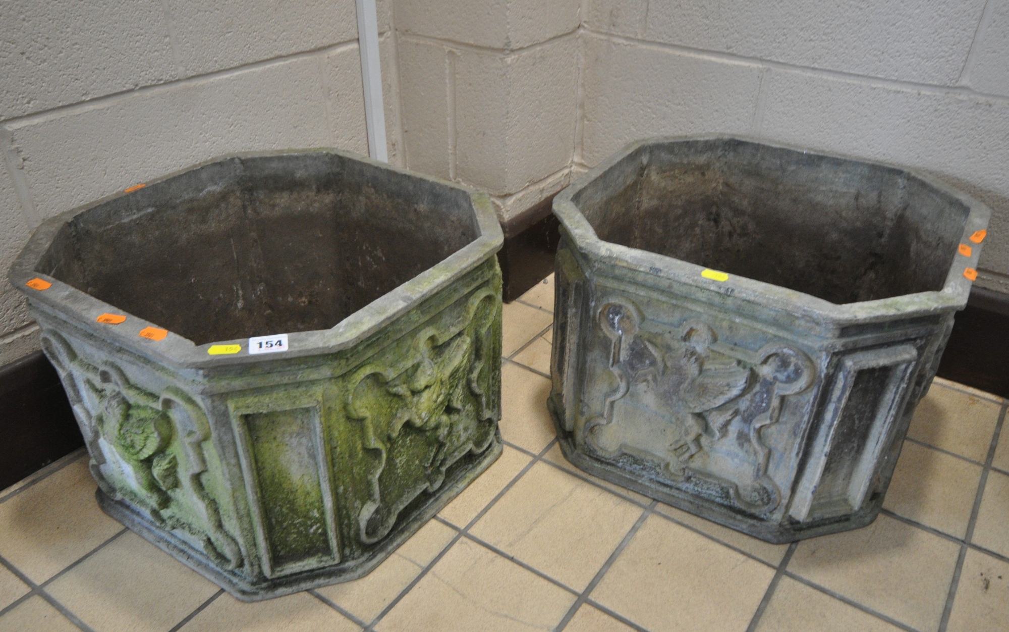 Pair Of Lead Planters Sold £580