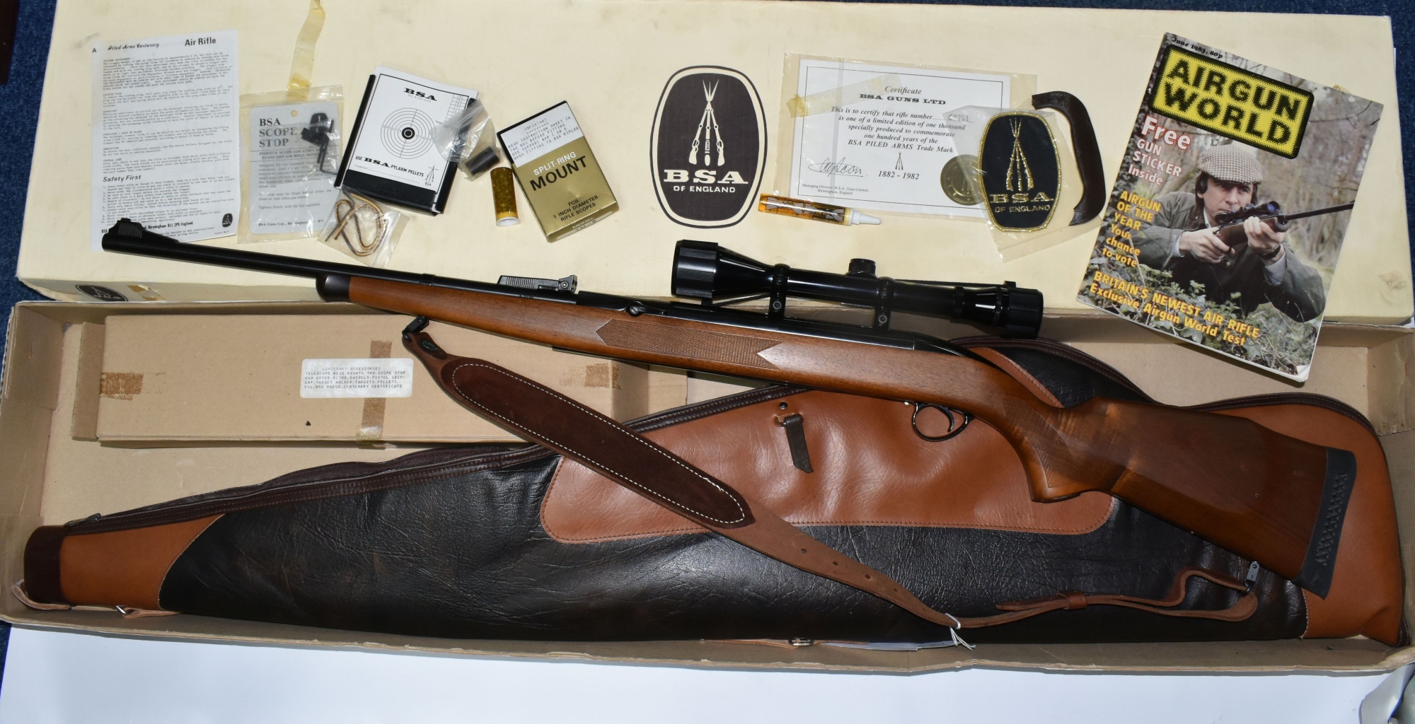 BSA Piled Arms Ltd Ed Centenary 1882 1982 .22 Air Rifle Sold £700