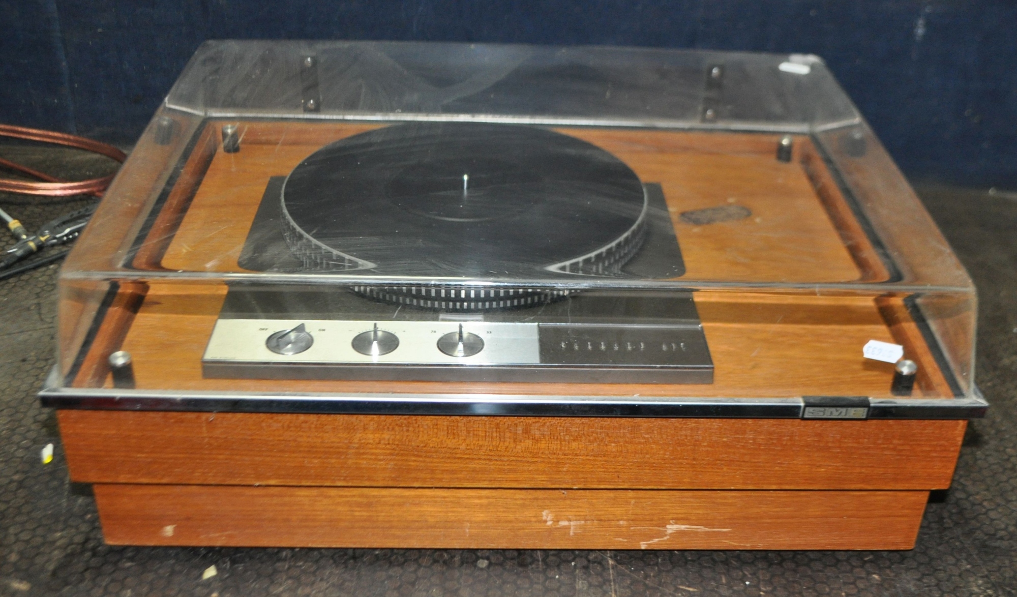 Garrard 401 Tuntable In Teak Case Plexiglass Lid No Tonearm Sold £440
