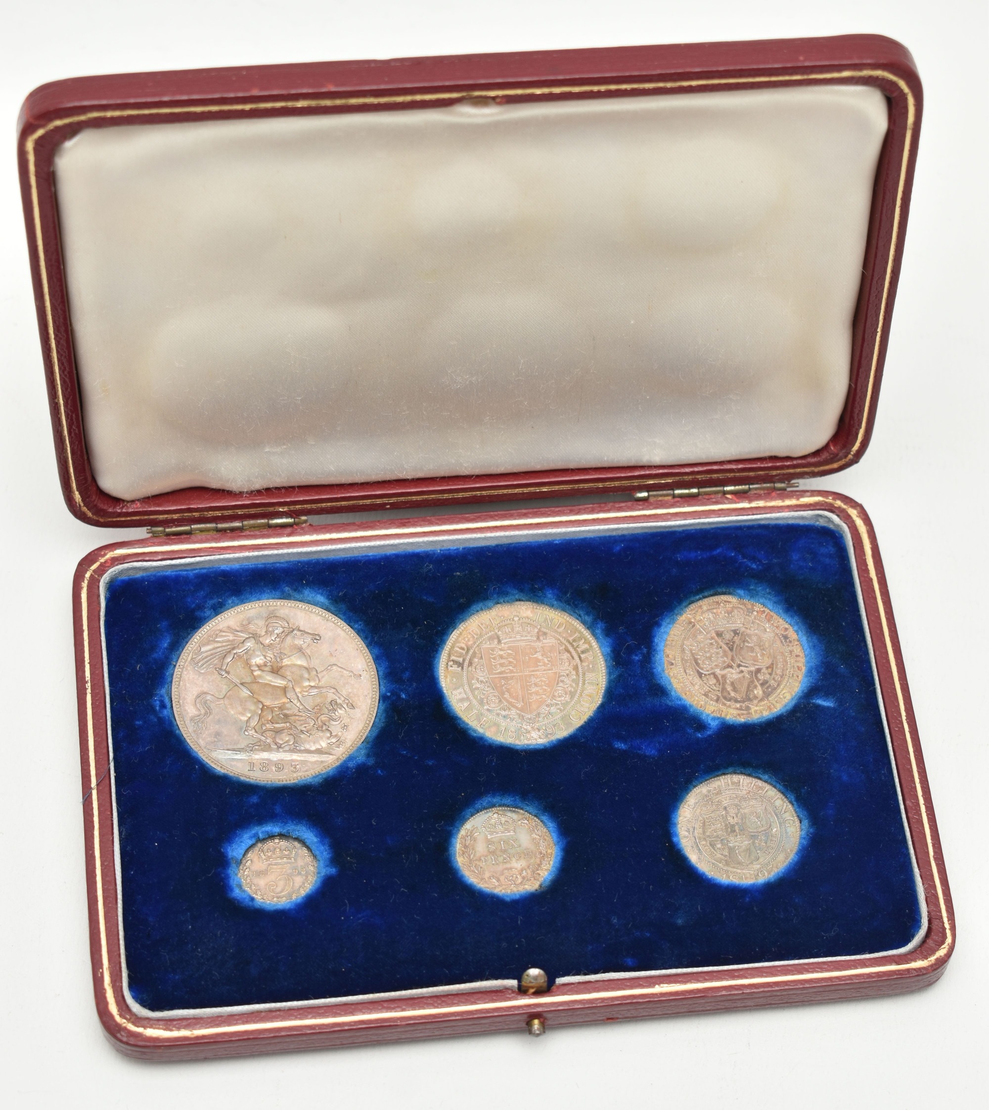 Cased Set 1893 English Proof Coins Sold 6 200