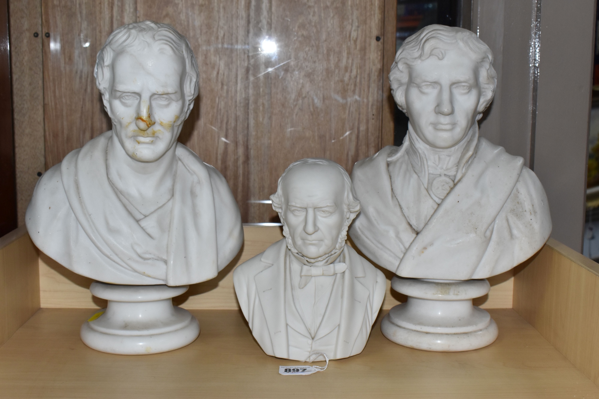 Marble And Parian Porcelain Busts Sold £600