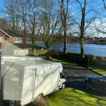 A house clearance at a property overlooking Lichfield’s Stowe Pool.