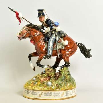 Lot 640 is a 43cm tall Royal Doulton Prestige figure ‘The Charge Of The Light Brigade’ HN3718, designed and modelled by Alan Maslankowski and estimated at £800-£1,200. July 5 2021.