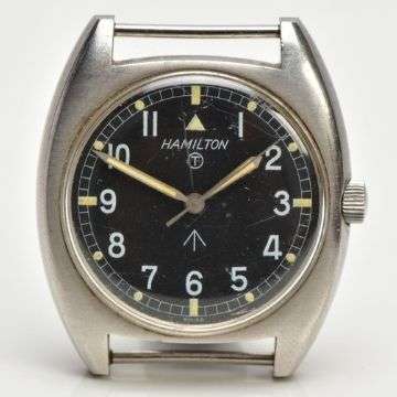 Monday 5th July 2021 Lot 131: A Hamilton military issue wristwatch (est. £220-£280).