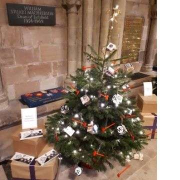 Richard Winterton Auctioneers' Christmas tree in the cathedral.