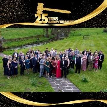 Richard Winterton Auctioneers 25th anniversary at The School House, Weeford, April 14 2022. The family firm celebrated the 25th anniversary in style with a glittering celebration ball for all staff and their partners at The School House, Weeford. Photo: Fraser Hinch Video