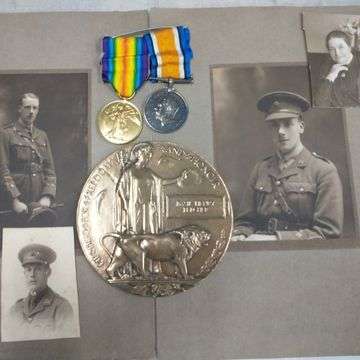 The medals archive of Basil Henry Belcher, who went 'over the top' on the first day of the Battle of the Somme.