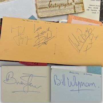 The Rolling Stones' autographs from 1963.