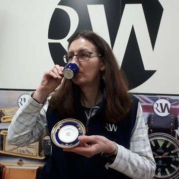 Senior valuer Sarah Williams: “It’s incredible to hold this cup and saucer and think of first class passengers sipping coffee on the Titanic.”