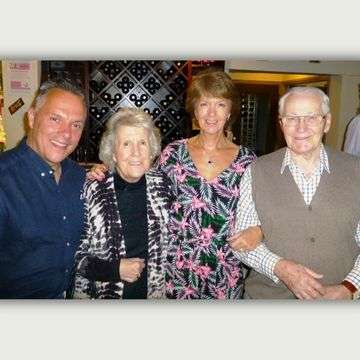 Sue Bird and brother Jonathan Hood with their mum and dad Peggy and John Hood.