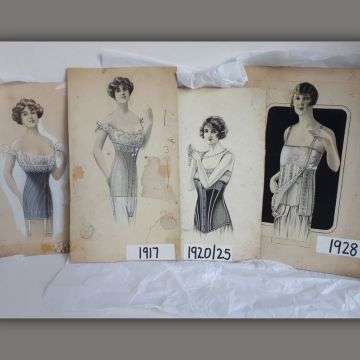 Illustrations showing how corsetry designs evolved.