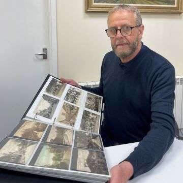 Robert French with some of the collection.