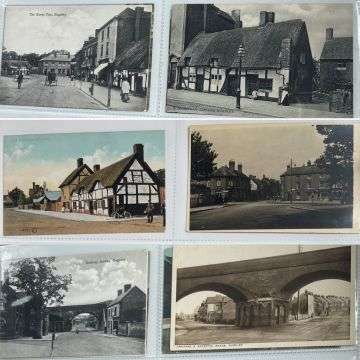 Views of old Rugeley including Horse Fair, Upper Brook Street, an Elizabethan cottage long-since demolished and the railway arches.