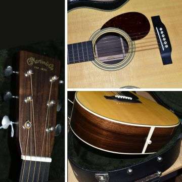 Details of Lot 425, a 2016 Martin OM 28 W/CS acoustic guitar.