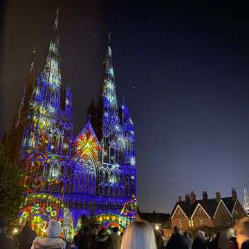 Lichfield Cathedral has been delighting its visitors for years with the annual festive light show.