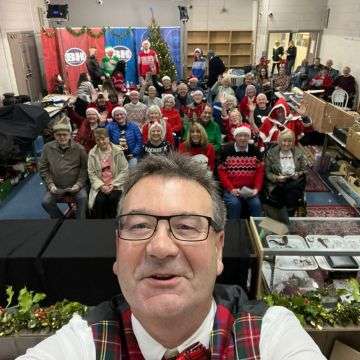 A selfie at The Lichfield Auction Centre just before filming started.