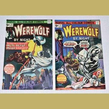 Werewolf By Night issues #32 and #33, featuring the first appearance of Moon Knight, made £440.