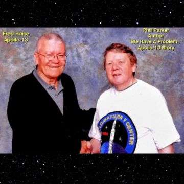 Phill Parker with Apollo 13 astronaut Fred Haise.