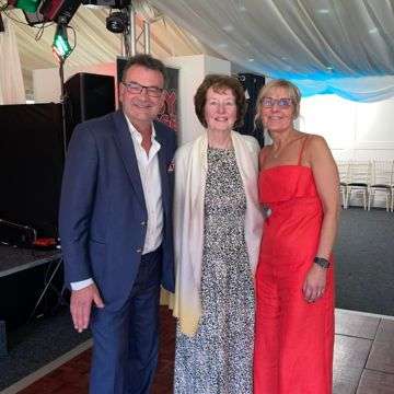 Sue French with Richard and Jan Winterton.